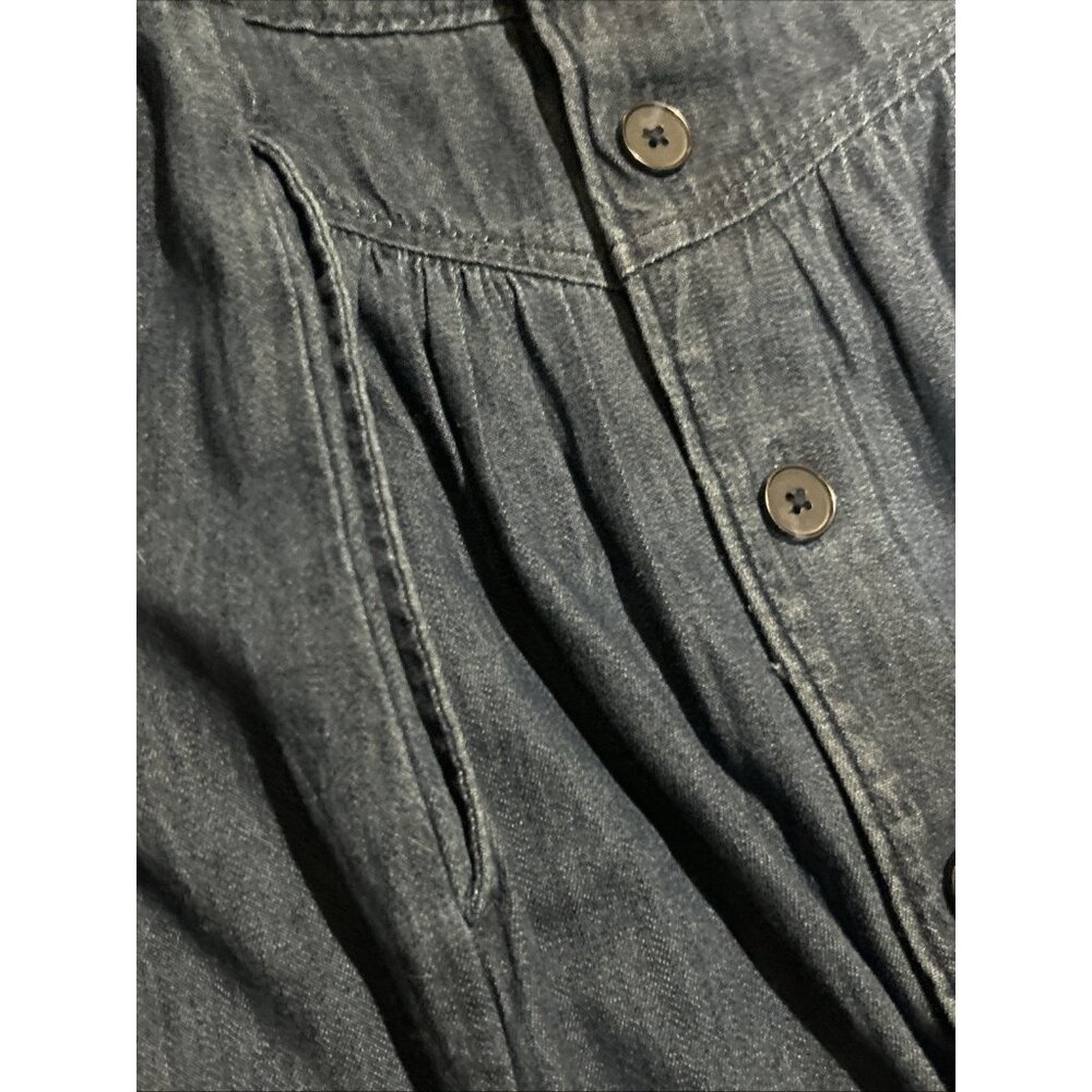Gap Jean Denim Skirt Button Front Western Maxi Hippie Boho Modes 12/14 L New - Picture 4 of 5